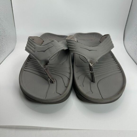 Hoka One One ORA Recovery Flip Flops Mens Size 13 Gray Cushioned main image 5